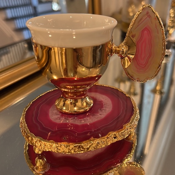 NWOT HANDMADE ESPRESSO CUP AND SAUCER . - Picture 3 of 17